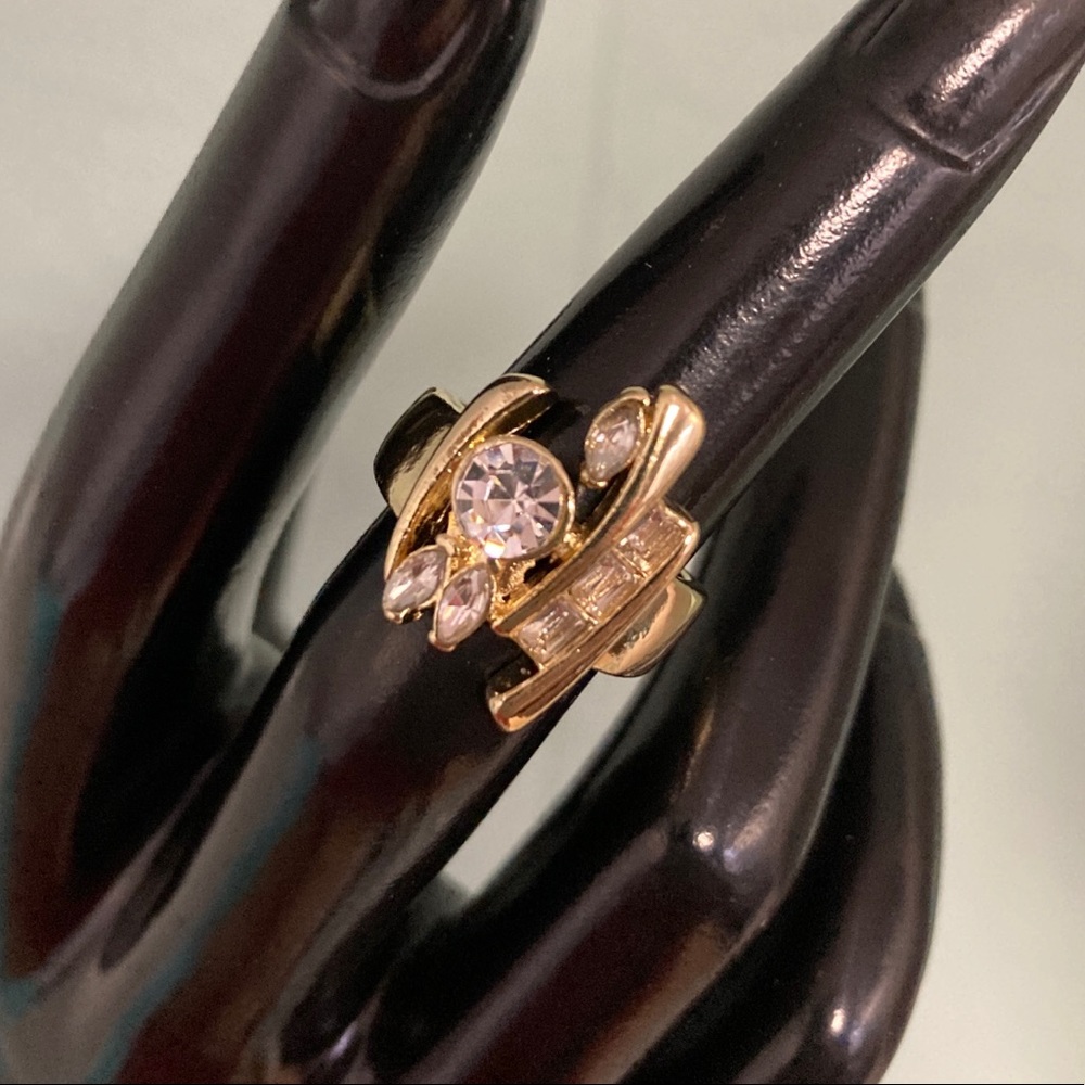 B3G1 Contemporary Yellow GP, CZ Fashion Ring